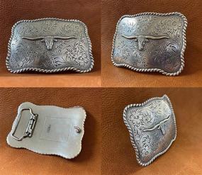 img 2 attached to 🐂 Sterling Silver Longhorn Western Buckle