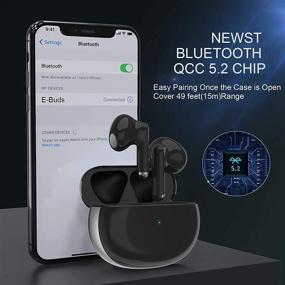 img 3 attached to 🎧 Wireless Earbuds Bluetooth Headphones with Microphone - 40 Hours Playtime, Stereo Noise Cancelling, Deep Bass, Waterproof Sport Earphones for iPhone/Android/Samsung - Ear Buds Air Pods In-Ear Earpods