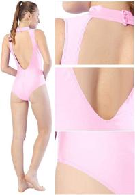 img 1 attached to Aoylisey Sleeveless Leotard Open Back Bodysuits Sports & Fitness and Other Sports