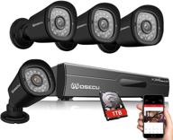 📷 wosecu wired home security camera system: 8ch 1080p hd dvr, 4pcs 1920 tvl outdoor/indoor surveillance cameras with 1tb hard drive - night vision, waterproof, remote access, motion alert logo