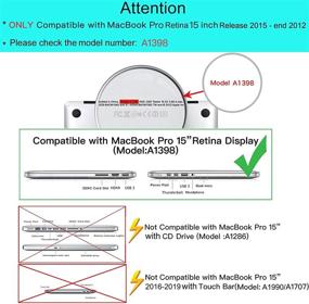 img 3 attached to 🌍 MOSISO MacBook Pro 15 Inch Case A1398 with Retina Display, 2012-2015 Version, World Map White Base - Hard Shell Case with Keyboard Cover and Screen Protector