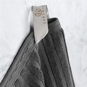 img 1 attached to 🛀 Premium 600 GSM Cotton Towel Set - Soho Collection, Charcoal - Shop Now!