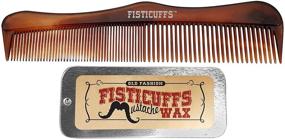 img 1 attached to Fisticuffs Mustache Wax Switchblade Comb