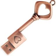 стильный usb флэш-накопитель 64 гб 2.0: borlterclamp retro metal love heart key shaped memory stick логотип