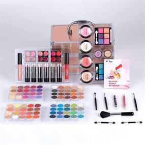 img 3 attached to 🌟 Complete Hot Sugar Girls Makeup Kit - Ideal for Teenagers, Beginners, Adults, and Professionals - Trendy Rose Gold Cosmetic Box with Reusable Crafting - All-Inclusive Set for Full Face Makeup: Eyeshadow, Lip Gloss, Blush, Brush, and Lipstick