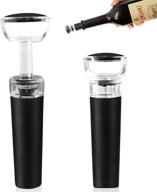 🍷 2 pack reusable wine stoppers - letrushare wine saver stopper with vacuum pump, food grade silicone sealed, black leaktight bottle outlet caps for red wine, bottle cork cap replacement, and beverage bottles логотип