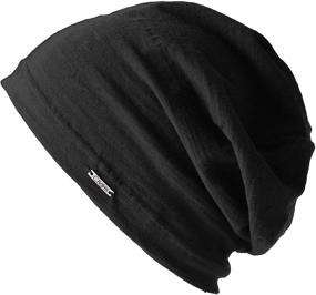 img 4 attached to CHIC Summer Beanie for Men & Women - Slouchy Lightweight Chemo Cotton Hipster Fashion Knit Hat