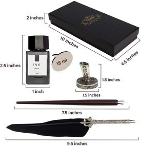 img 1 attached to 🖋️ Ultimate Calligraphy Set for Beginners: Pens, Quill, and Ink Included!