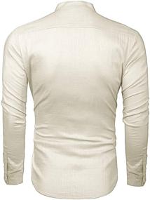 img 1 attached to 👕 LecGee Sleeve Henley Cotton Hippie Men's Shirts: Comfortable and Stylish Clothing for Men