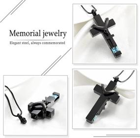 img 1 attached to 💎 Персонализированные подвески с кольцом Forever Birthstone Cremation Keepsake для девочек: храните память в ювелирных изделиях