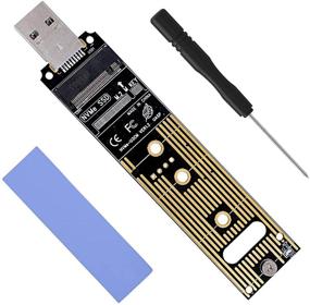 img 4 attached to 💻 Nvme to USB Adapter: High-Speed M.2 SSD to USB 3.1 Type A Card with 10 Gbps Transfer Rate, Windows and MAC OS Compatible