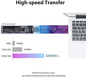 img 1 attached to 💻 Nvme to USB Adapter: High-Speed M.2 SSD to USB 3.1 Type A Card with 10 Gbps Transfer Rate, Windows and MAC OS Compatible