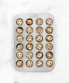 img 1 attached to 🧁 Nonstick USA Pan Mini Cupcake and Muffin Pan with Quick Release Coating - 24-Well, Aluminized Steel for Efficient Baking