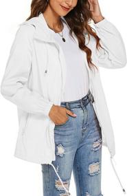 img 3 attached to Lightweight Coats Windbreaker Jacket Hoodie Women's Clothing