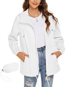 img 4 attached to Lightweight Coats Windbreaker Jacket Hoodie Women's Clothing