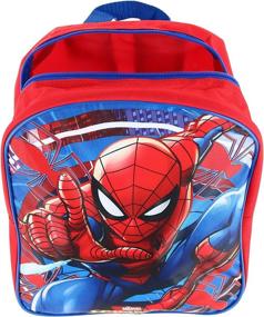 img 1 attached to Spiderman School Backpack in Red and Blue - Perfect for Marvel Fans!