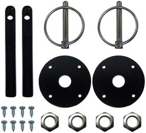 img 1 attached to 🏁 MotorNets Aluminum Hood Pin Kit - Flip Over for Chevy, Ford, GM Hot Rods, Muscle Cars, and Drag Races