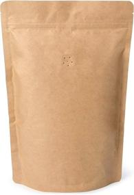 img 4 attached to ☕ 50-Pack of 500g (16oz / 1lb) Kraft Paper Stand-Up Zipper Pouches with Valve for Coffee Packaging