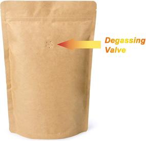 img 2 attached to ☕ 50-Pack of 500g (16oz / 1lb) Kraft Paper Stand-Up Zipper Pouches with Valve for Coffee Packaging