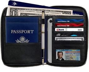 img 3 attached to Travel Document Organizer Passport Wristlet