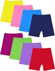 img 4 attached to 🩰 8-Pack Black Dance Shorts for Girls - Breathable, Safety and 8-Color Options