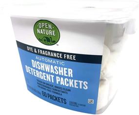 img 4 attached to 🌿 Open Nature Earth Friendly Dishwasher Detergent Packets - Biodegradable, Dye & Fragrance Free (60 Packets): Eco-friendly Cleaning Solution for Sparkling Results