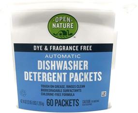 img 2 attached to 🌿 Open Nature Earth Friendly Dishwasher Detergent Packets - Biodegradable, Dye & Fragrance Free (60 Packets): Eco-friendly Cleaning Solution for Sparkling Results