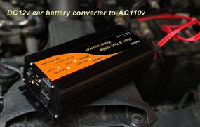 img 3 attached to 🔌 Solinba 1500W Car Power Inverter with Dual USB 2.1A - DC12v to AC110v 60Hz/Peak 3000w Converter