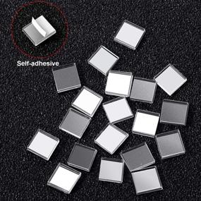 img 2 attached to Self Adhesive Square Mirrors Decorative Accessory