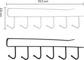 img 3 attached to 🧰 Подвеска для кухонных принадлежностей под шкафом Yarlung 6-шт - Без сверления, вешалка для полки шириной не более 1 дюйма, идеально подходит для кухонных принадлежностей, галстуков в шкафу, книжного шкафа и ванной комнаты - Легкая установка.