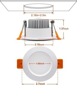 img 2 attached to 🔦 YGS-Tech 2 Inch Dimmable LED Recessed Lighting Downlight, 3W(35W Halogen Equivalent), 4000K Nature White, CRI80, LED Ceiling Light with LED Driver (Pack of 10)