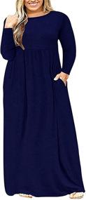 img 4 attached to AUSELILY Womens Sleeve Dresses Pockets Women's Clothing for Dresses