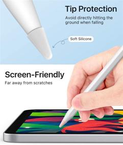 img 2 attached to 💡 MoKo 10 Pack Pencil Tips Cover for iPad Pencil- Compatible with Apple Pencil 1st Gen/2nd Generation, Anti-Slip Silicone Lightweight Protective Case for Drawing/Writing, Multi-Color Nibs Cover