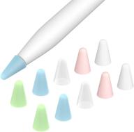 💡 moko 10 pack pencil tips cover for ipad pencil- compatible with apple pencil 1st gen/2nd generation, anti-slip silicone lightweight protective case for drawing/writing, multi-color nibs cover logo