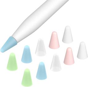 img 4 attached to 💡 MoKo 10 Pack Pencil Tips Cover for iPad Pencil- Compatible with Apple Pencil 1st Gen/2nd Generation, Anti-Slip Silicone Lightweight Protective Case for Drawing/Writing, Multi-Color Nibs Cover