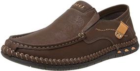 img 4 attached to CAMEL CROWN Loafers Leather Flexible Men's Shoes in Loafers & Slip-Ons