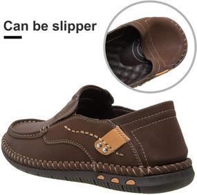 img 2 attached to CAMEL CROWN Loafers Leather Flexible Men's Shoes in Loafers & Slip-Ons
