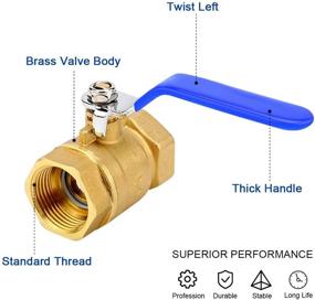 img 2 attached to 🔐 Solid Brass Heavy-Duty Valve Switch