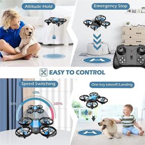 img 2 attached to 🚁 Enhanced 4DRC V8 Mini Drone for Kids Beginners with 3 Batteries - Hand Operated/Remote Control Helicopter Quadcopter, Altitude Hold, Headless Mode, Throwing GO, 3D Flip, Auto Hover - Ideal Toy Gift for Boys & Girls