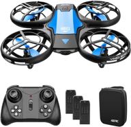 🚁 enhanced 4drc v8 mini drone for kids beginners with 3 batteries - hand operated/remote control helicopter quadcopter, altitude hold, headless mode, throwing go, 3d flip, auto hover - ideal toy gift for boys & girls logo