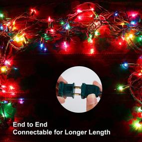 img 2 attached to 🎄 Multicolor Christmas Mini String Lights, 150 Count 33 FT UL Certified Connectable Xmas Tree Lights with Green Wire for Outdoor Indoor Decoration - Ideal for Patio, Holiday, Party