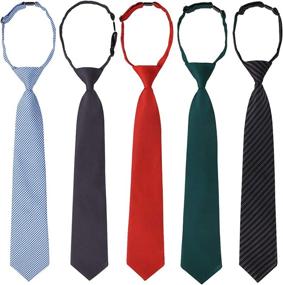img 4 attached to 👔 Enhance Your Boys' Style with Kilofly Pre Tied Adjustable Strap Necktie - Perfect Accessory for Young Gentlemen