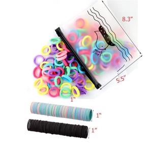 img 3 attached to BEoffer Toddlers Elastics Colorful Ponytail