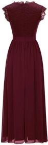 img 2 attached to Dressystar Sleeveless Bridesmaid Wedding Burgundy Women's Clothing