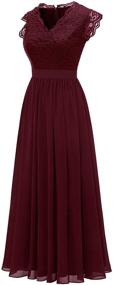 img 3 attached to Dressystar Sleeveless Bridesmaid Wedding Burgundy Women's Clothing