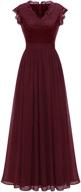 dressystar sleeveless bridesmaid wedding burgundy women's clothing logo