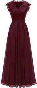 img 4 attached to Dressystar Sleeveless Bridesmaid Wedding Burgundy Women's Clothing