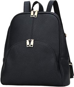 img 4 attached to 🎒 Women's Fashion Backpack - KKXIU Synthetic Shoulder Backpack Daypack with Handbags & Wallets