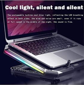 img 3 attached to 💻 Advanced Technology: RGB Gaming Laptop Cooling Pad with Powerful Performance for Up to 17” Laptops