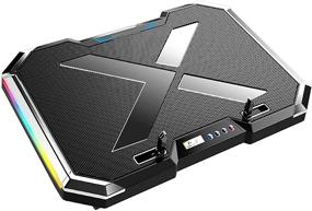 img 4 attached to 💻 Advanced Technology: RGB Gaming Laptop Cooling Pad with Powerful Performance for Up to 17” Laptops